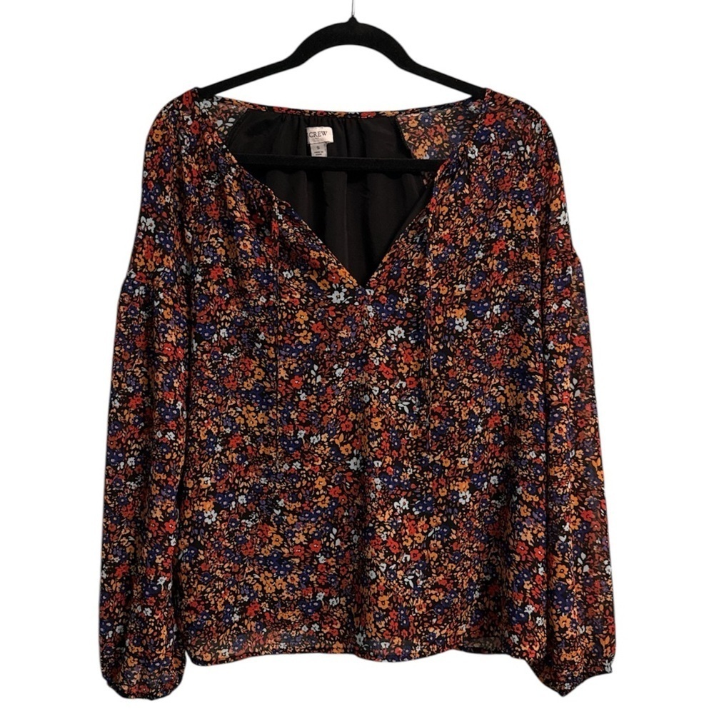 J. Crew Multicolor Floral Blouse